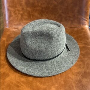 Brixton Gray Wool Fedora Hat